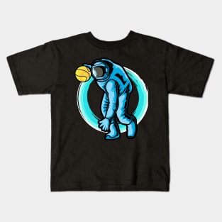 Astronaut Dribble Astro Space Kids T-Shirt